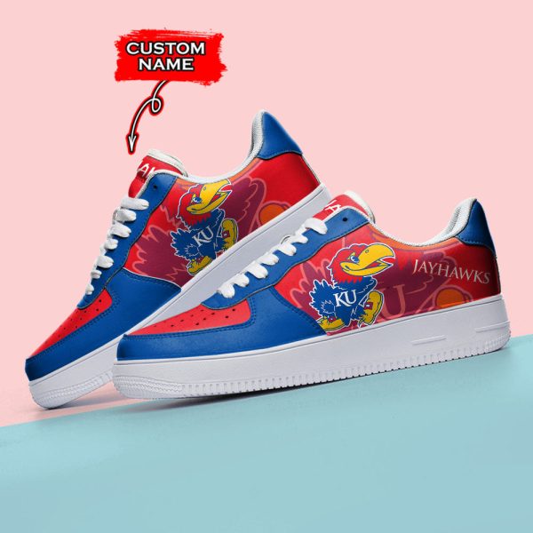 Kansas Jayhawks NCAA Air Low-Top Sneakers Shoes For Men And Women - Image 3