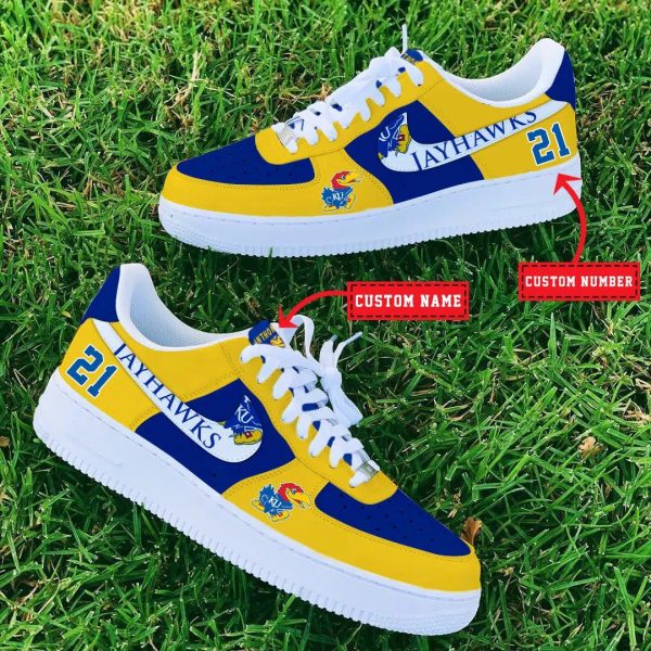 Kansas Jayhawks NCAA Air Low-Top Sneakers Shoes For Men And Women