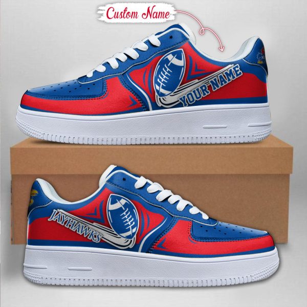 Kansas Jayhawks NCAA Air Low-Top Sneakers Shoes For Men And Women - Image 2