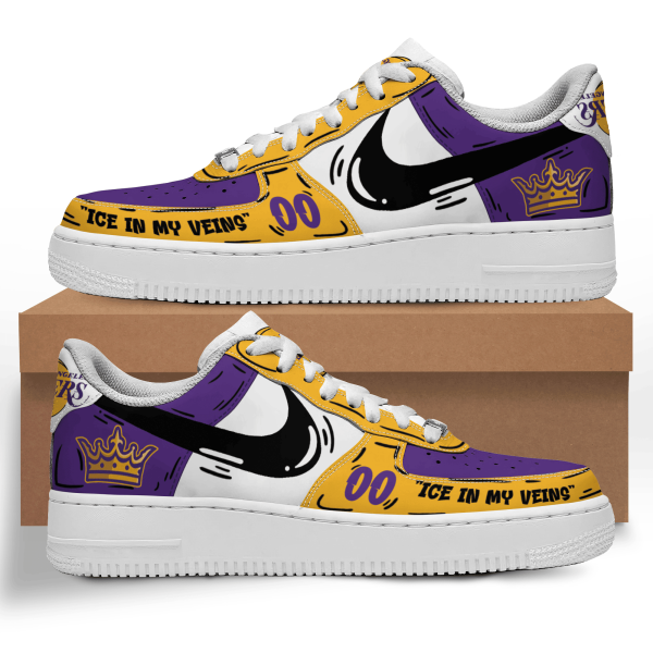 Los Angeles Lakers Air Low-Top Sneakers Shoes For Men And Women - Image 2