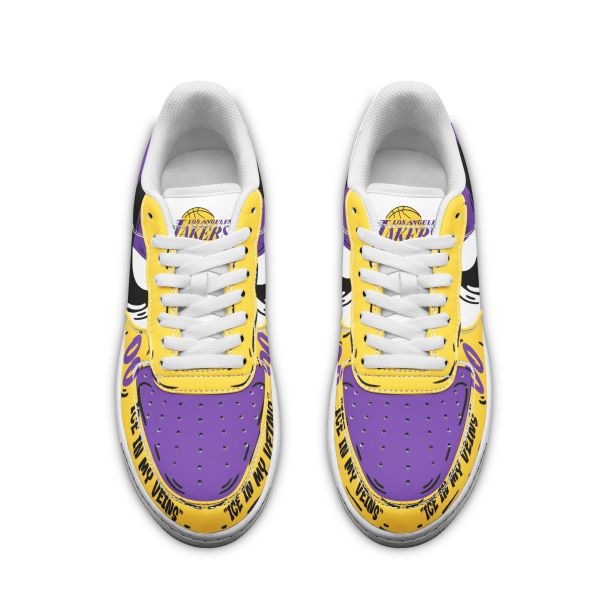 Los Angeles Lakers Air Low-Top Sneakers Shoes For Men And Women - Image 3
