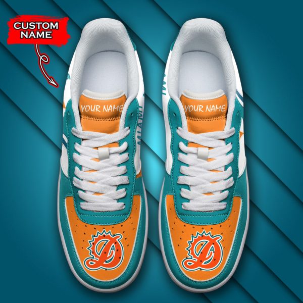 Miami Dolphins NFL Air Low-Top Sneakers Shoes For Men And Women - Image 4
