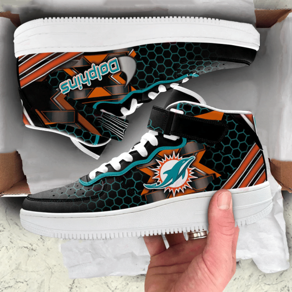 Miami Dolphins NFL Air Low-Top Sneakers Shoes For Men And Women - Image 2