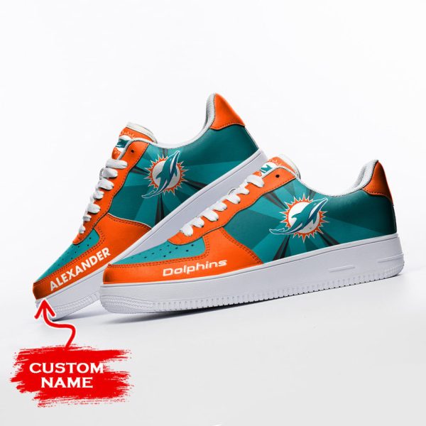 Miami Dolphins NFL Air Low-Top Sneakers Shoes For Men And Women - Image 3