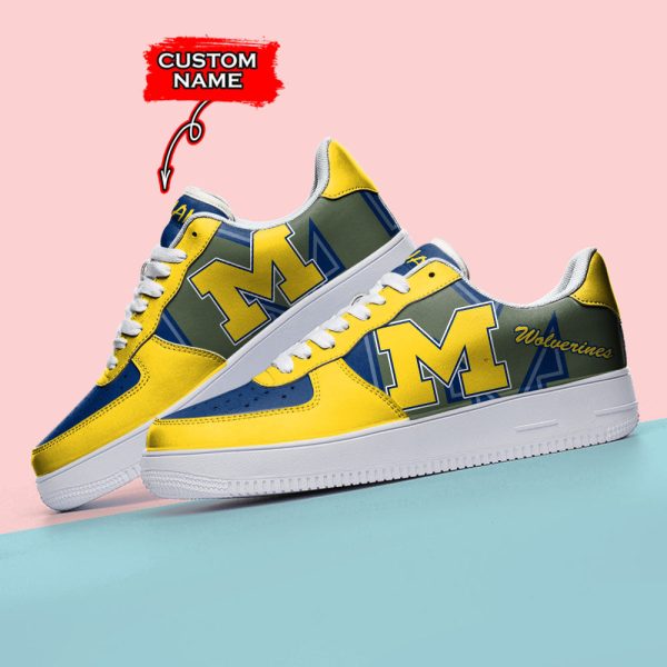 Michigan Wolverines NCAA Air Low-Top Sneakers Shoes For Men And Women - Image 3
