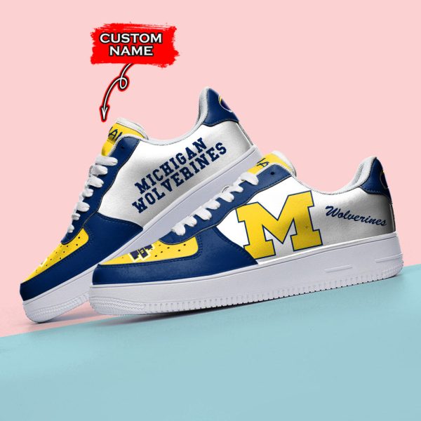 Michigan Wolverines NCAA Air Low-Top Sneakers Shoes For Men And Women - Image 3