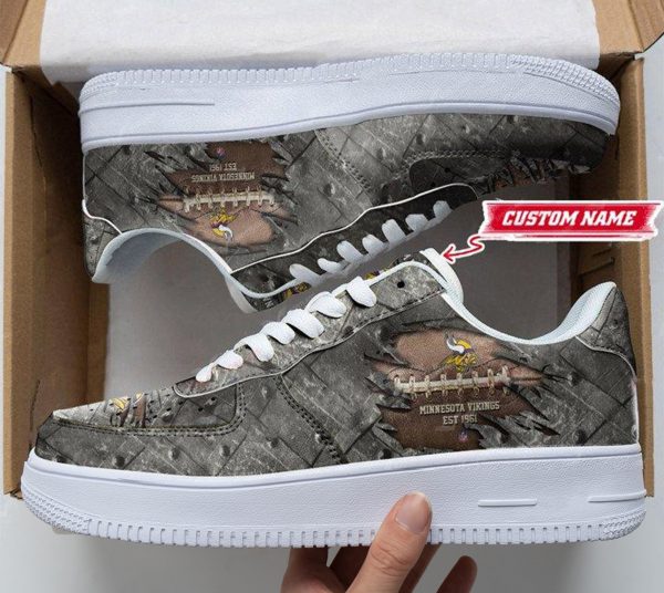 Minnesota Vikings NFL Air Low-Top Sneakers Shoes For Men And Women