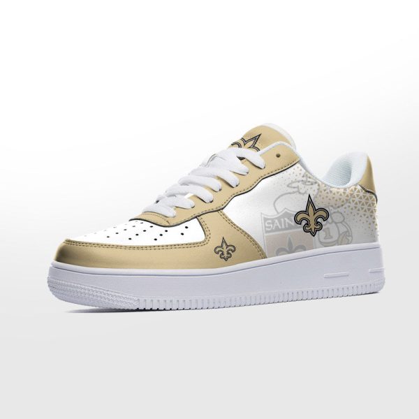 New Orleans Saints NFL Air Low-Top Sneakers Shoes For Men And Women - Image 2