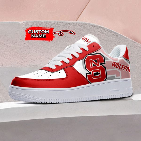 North Carolina State Wolfpack NCAA Air Low-Top Sneakers Shoes For Men And Women - Image 2