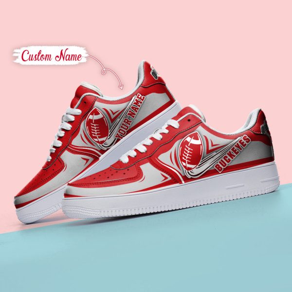 Ohio State Buckeyes NCAA Air Low-Top Sneakers Shoes For Men And Women - Image 4