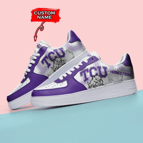 TCU Horned Frogs NCAA Air Low-Top Sneakers Shoes For Men And Women - Image 3