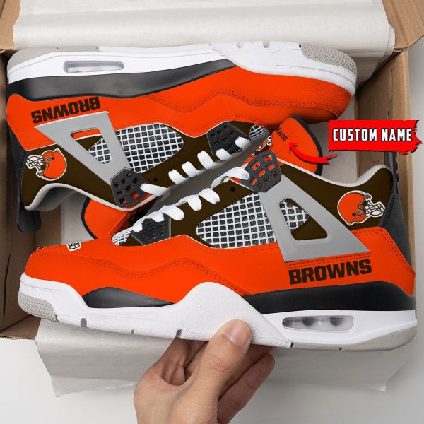 Cleveland Browns AJ4 Sneakers Shoes For Men And Women_9334