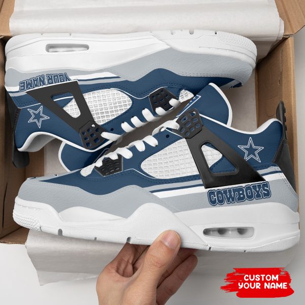 Dallas Cowboys AJ4 Sneakers Shoes For Men And Women_1329 - Image 2