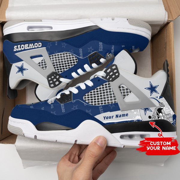 Dallas Cowboys AJ4 Sneakers Shoes For Men And Women_4095