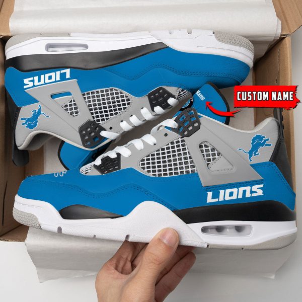 Detroit Lions AJ4 Sneakers Shoes For Men And Women_7831