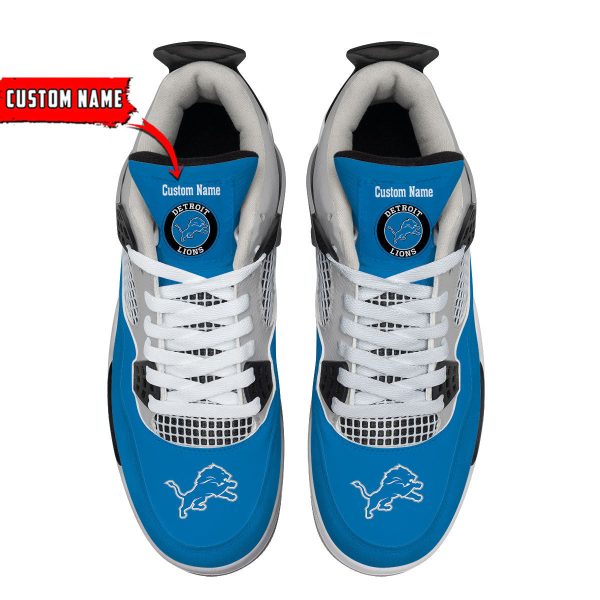 Detroit Lions AJ4 Sneakers Shoes For Men And Women_7831 - Image 2