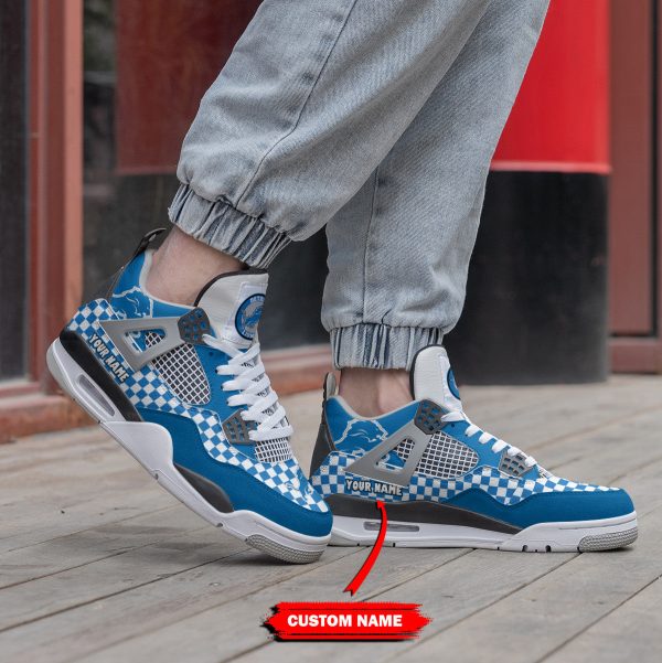 Detroit Lions AJ4 Sneakers Shoes For Men And Women_8511