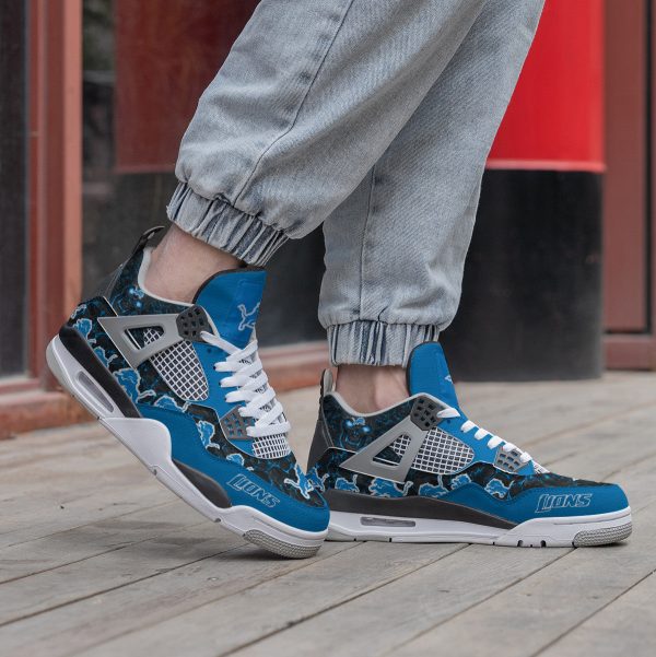 Detroit Lions AJ4 Sneakers Shoes For Men And Women_9044