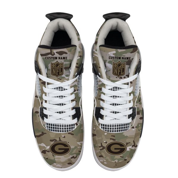Green Bay Packers AJ4 Sneakers Shoes For Men And Women_3663 - Image 3