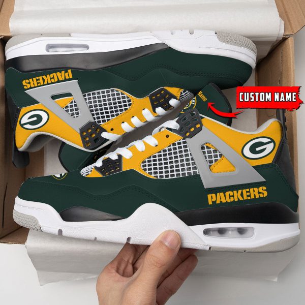 Green Bay Packers AJ4 Sneakers Shoes For Men And Women_9564