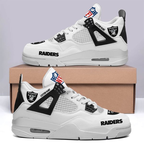 Las Vegas Raiders AJ4 Sneakers Shoes For Men And Women_5238 - Image 2