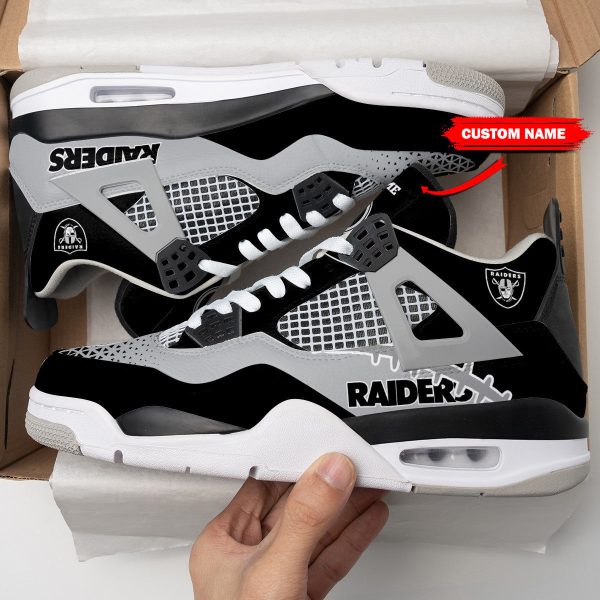 Las Vegas Raiders AJ4 Sneakers Shoes For Men And Women_5338