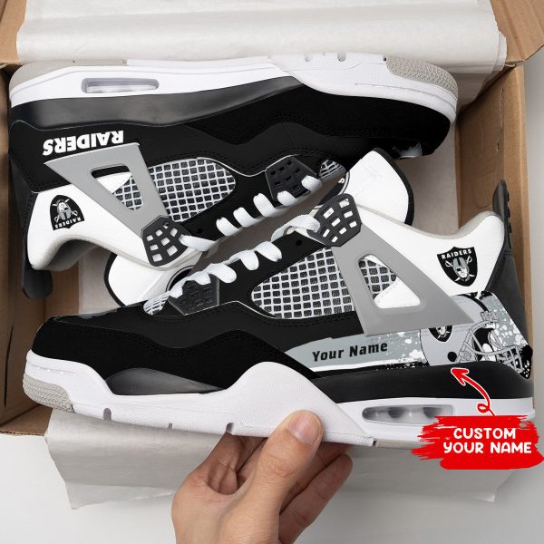 Las Vegas Raiders AJ4 Sneakers Shoes For Men And Women_5547