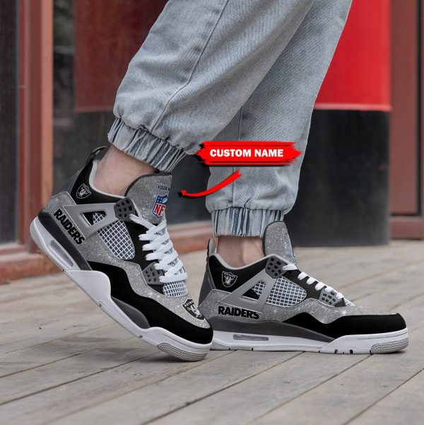 Las Vegas Raiders AJ4 Sneakers Shoes For Men And Women_6389