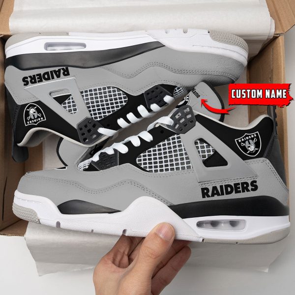 Las Vegas Raiders AJ4 Sneakers Shoes For Men And Women_7191