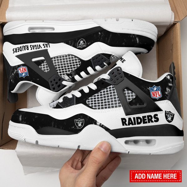 Las Vegas Raiders AJ4 Sneakers Shoes For Men And Women_8816
