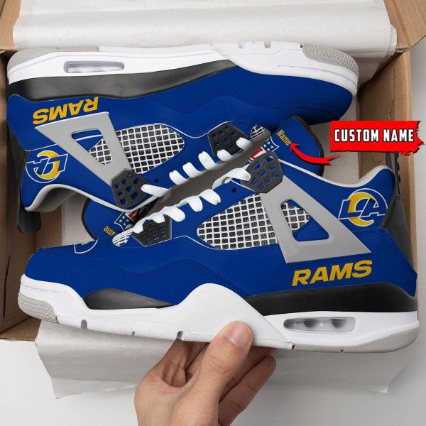 Los Angeles Rams AJ4 Sneakers Shoes For Men And Women_5268