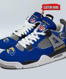 Los Angeles Rams AJ4 Sneakers Shoes For Men And Women_5268