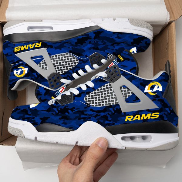 Los Angeles Rams AJ4 Sneakers Shoes For Men And Women_7703