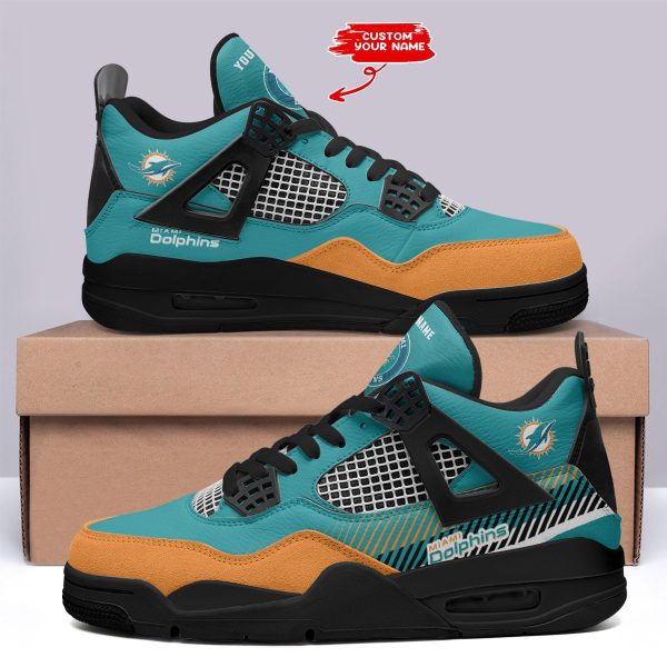 Miami Dolphins AJ4 Sneakers Shoes For Men And Women_9928