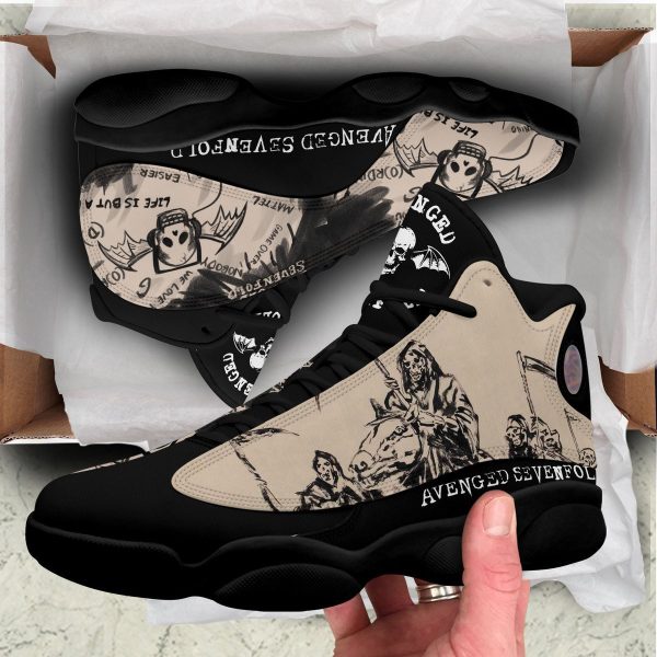 Avenged Sevenfold AJ13 Sneakers Shoes For Men And Women - Image 2