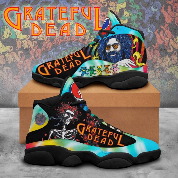 Grateful Dead AJ13 Sneakers Shoes For Men And Women 2 - Image 2