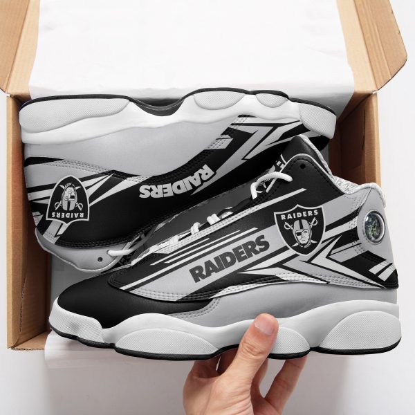 Las Vegas Raiders NFL AJ13 Sneakers Shoes For Men And Women 19