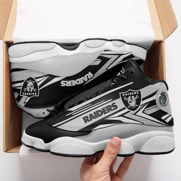 Las Vegas Raiders NFL AJ13 Sneakers Shoes For Men And Women 19 - Image 3