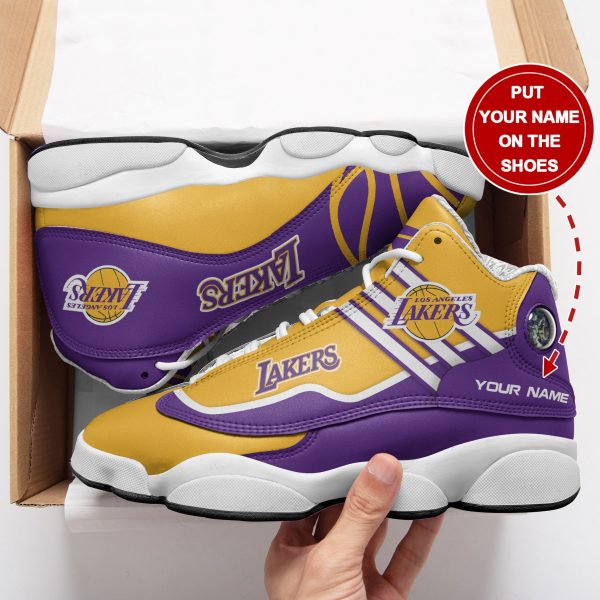 Los Angeles Lakers NFL AJ13 Sneakers Shoes For Men And Women 21 - Image 2