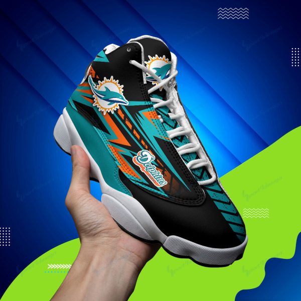 Miami Dolphins NFL AJ13 Sneakers Shoes For Men And Women 3