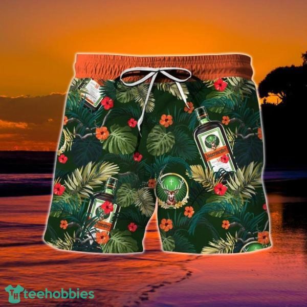 Aloha Summer Flowers Jagermeister Hawaiian Shorts