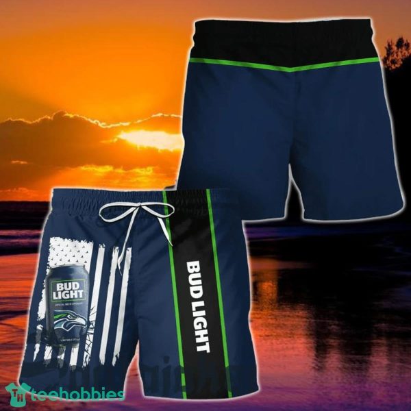 American Flag Bud Light Seahawk Hawaii Shorts