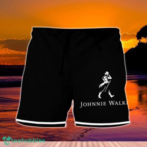 Basic Printed Black Johnnie Walker Shorts