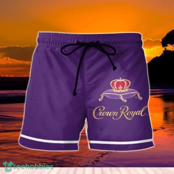 Basic Printed Purple Crown Royal Shorts