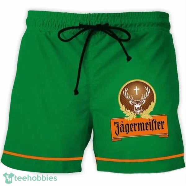 Basic Printed Green Jagermeister Shorts