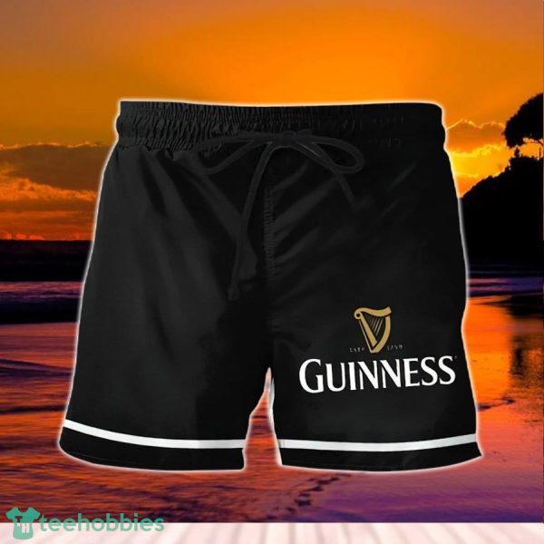 Basic Printed Black Guinness Shorts
