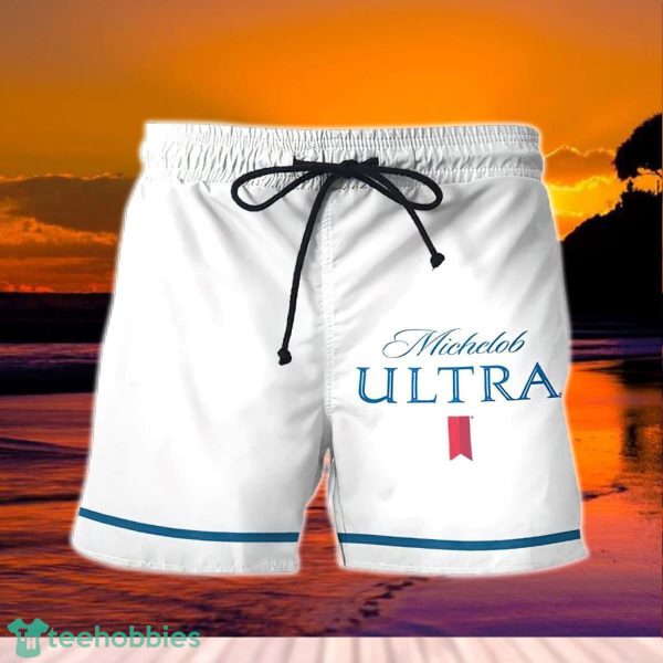Basic Printed White Michelob Ultra Shorts