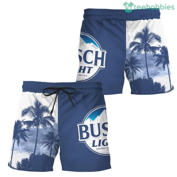 Busch Light Tropical Flag Swim Trunks Hawaiian Short