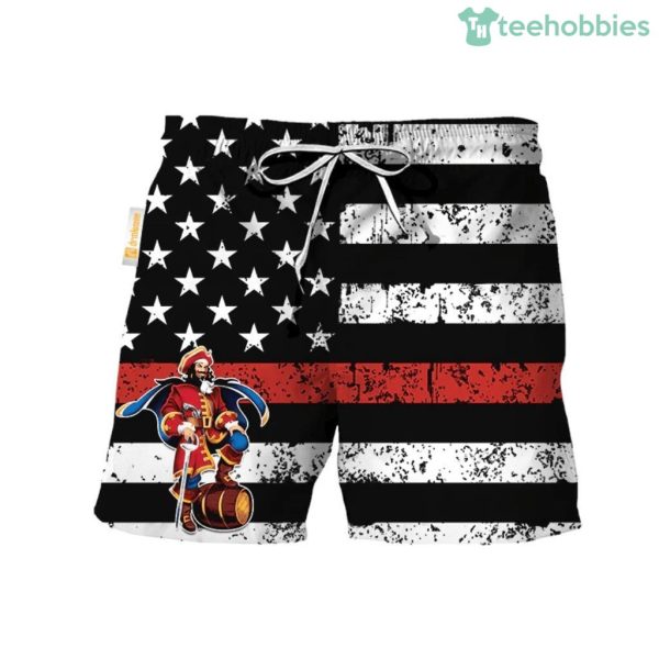 Captain Morgan USA Flag Swim Trunks Hawaiian Short
