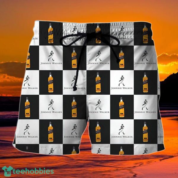 Checkerboard Johnnie Walker Hawaiian Shorts